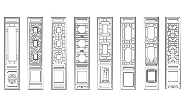 云霄喜迎门中式花格CAD设计图样式大全